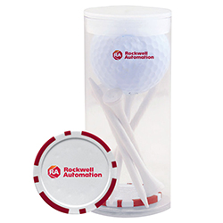 1-BALL 5-TEE PAR PACK W/ POKER CHIP BALL MARKER