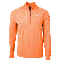 CUTTER & BUCK ADAPT HEATHER RECYLCED QUARTER ZIP